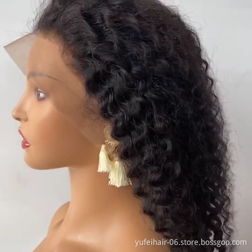 Short Curly Lace Wig Human Hair Bob Cut Full Lace Wigs With BaBy Hair Virgin Brazilian Bob Curly Lace Front Wig